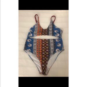 Plus size monokini bathing suit